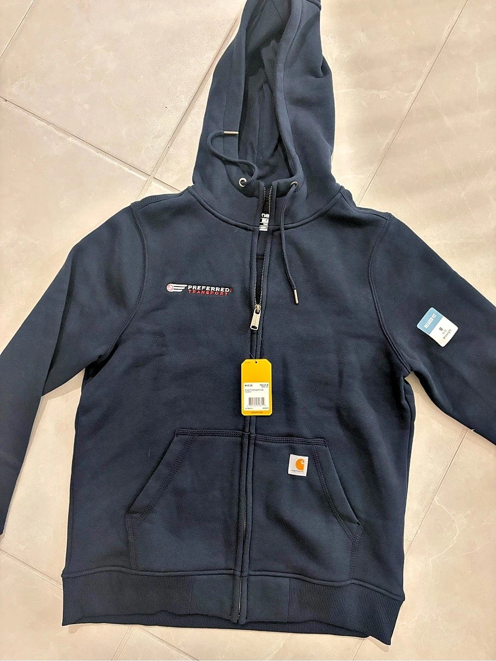 Carhartt Relaxed Fit Midweight Full-Zip Sweatshirt Black Full-Zip Hoodie Size